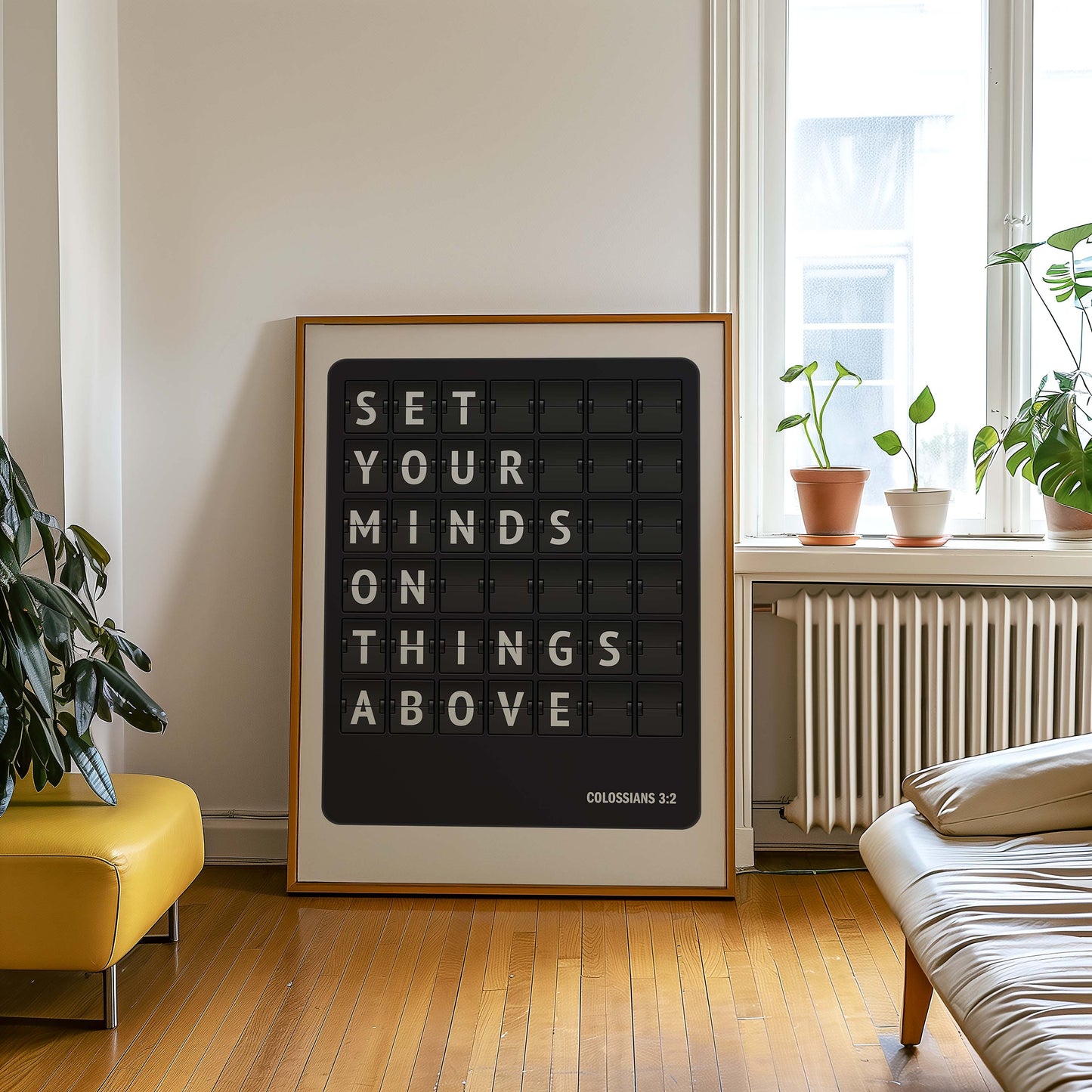 Set your minds on things above. Colossians 3 verse 2 poster