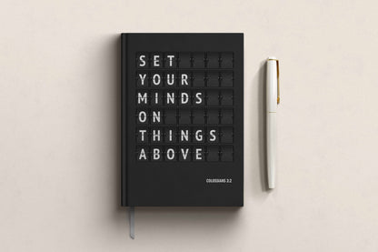 Set Your Minds On Things Above Christian Notebook – Luxury A5 Hardback Journal | Colossians 3:2