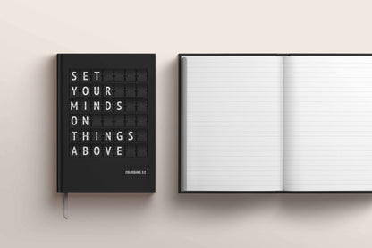 Set Your Minds On Things Above Christian Notebook – Luxury A5 Hardback Journal | Colossians 3:2