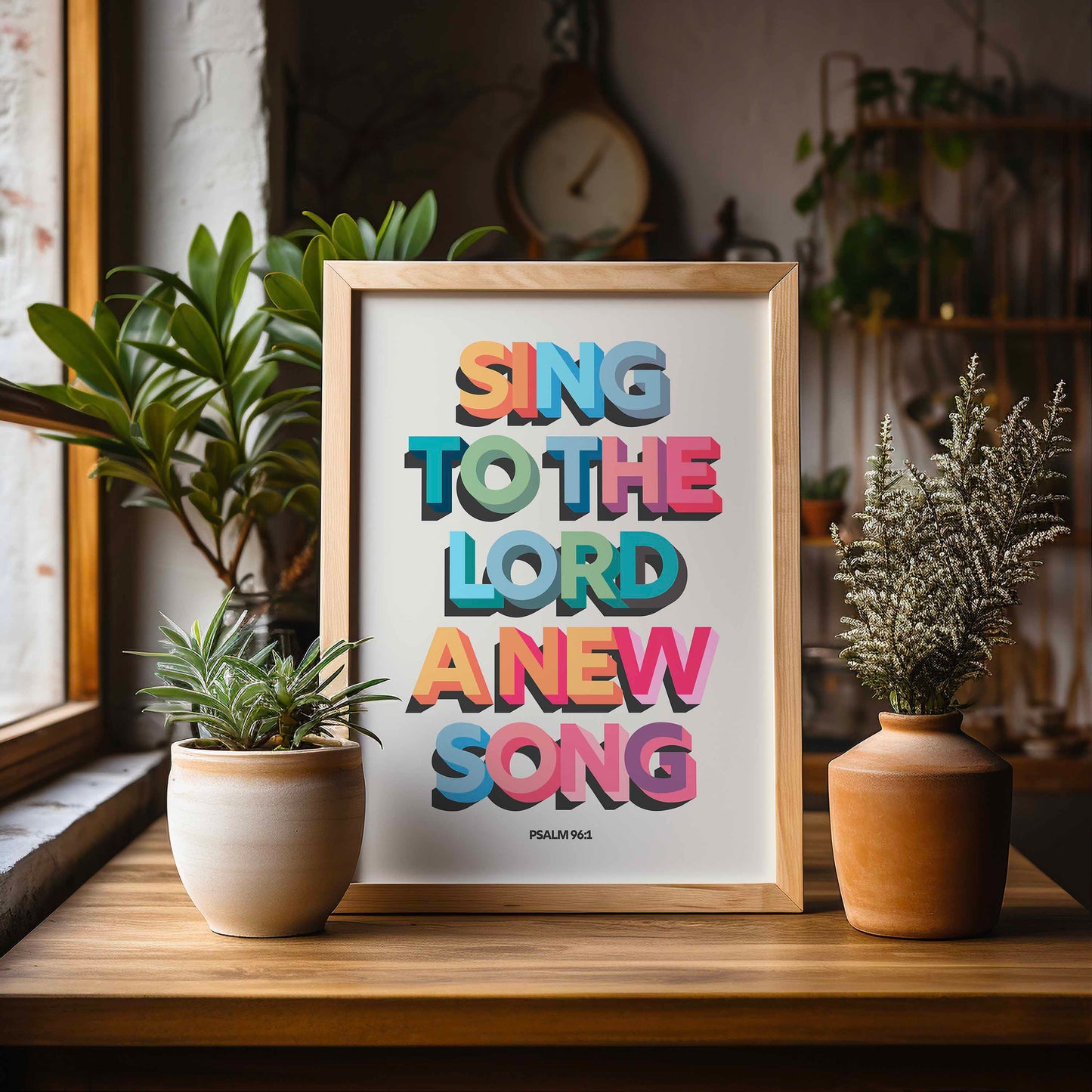 Sing to the LORD a new song. Psalm 96 verse 1 poster