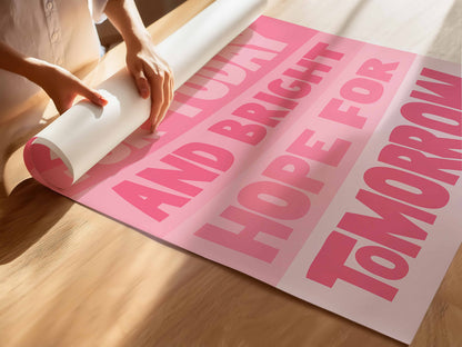 'Strength for today' poster. Pink version