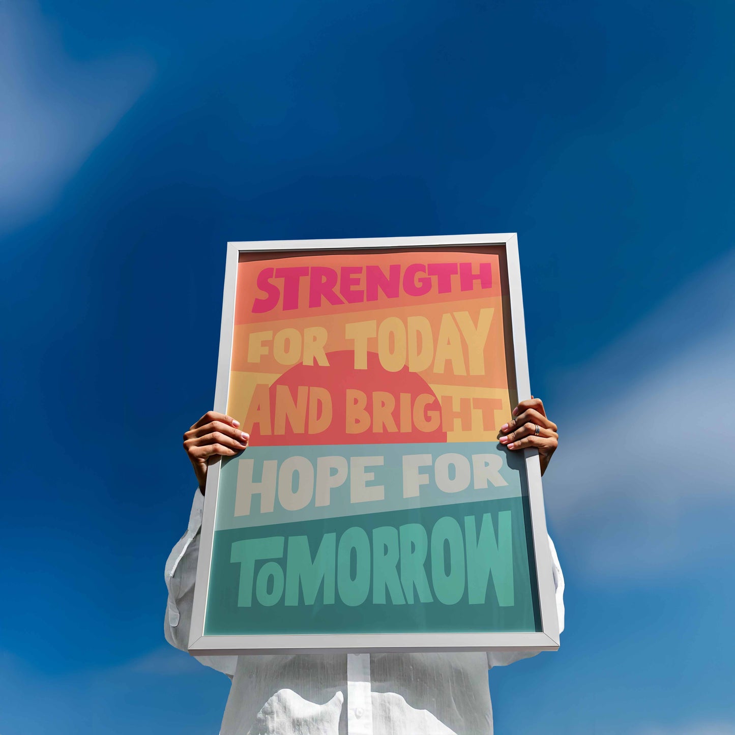 'Strength for today' poster.