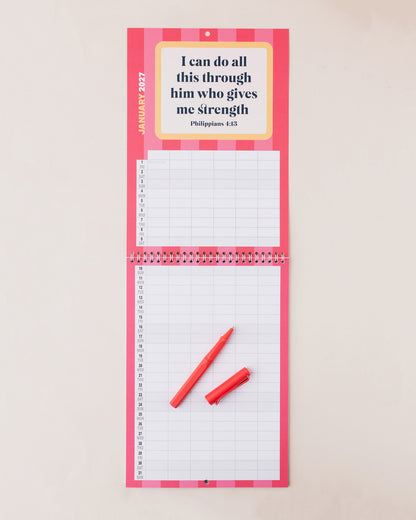 2027 six-column Christian family planner calendar