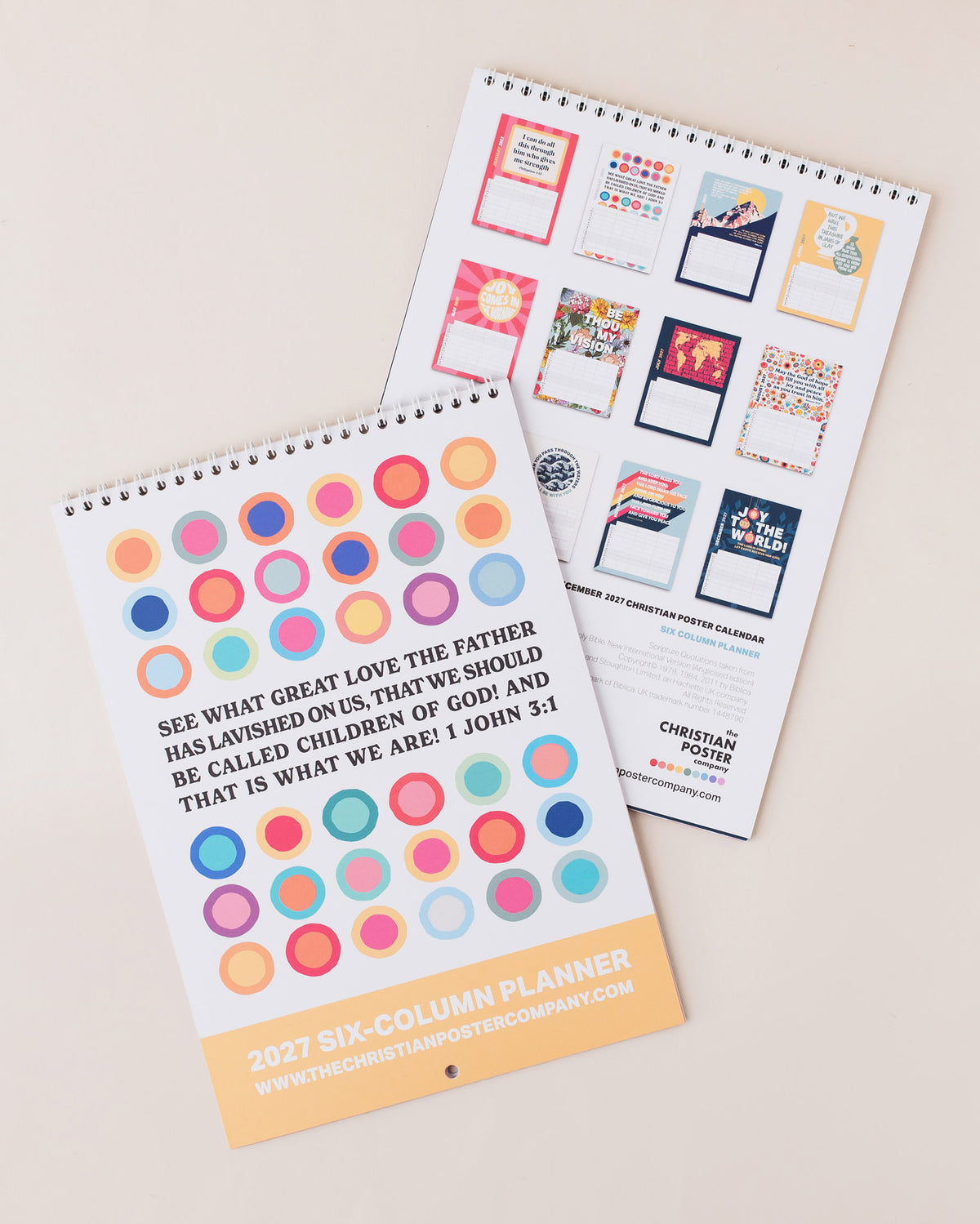 2027 six-column Christian family planner calendar
