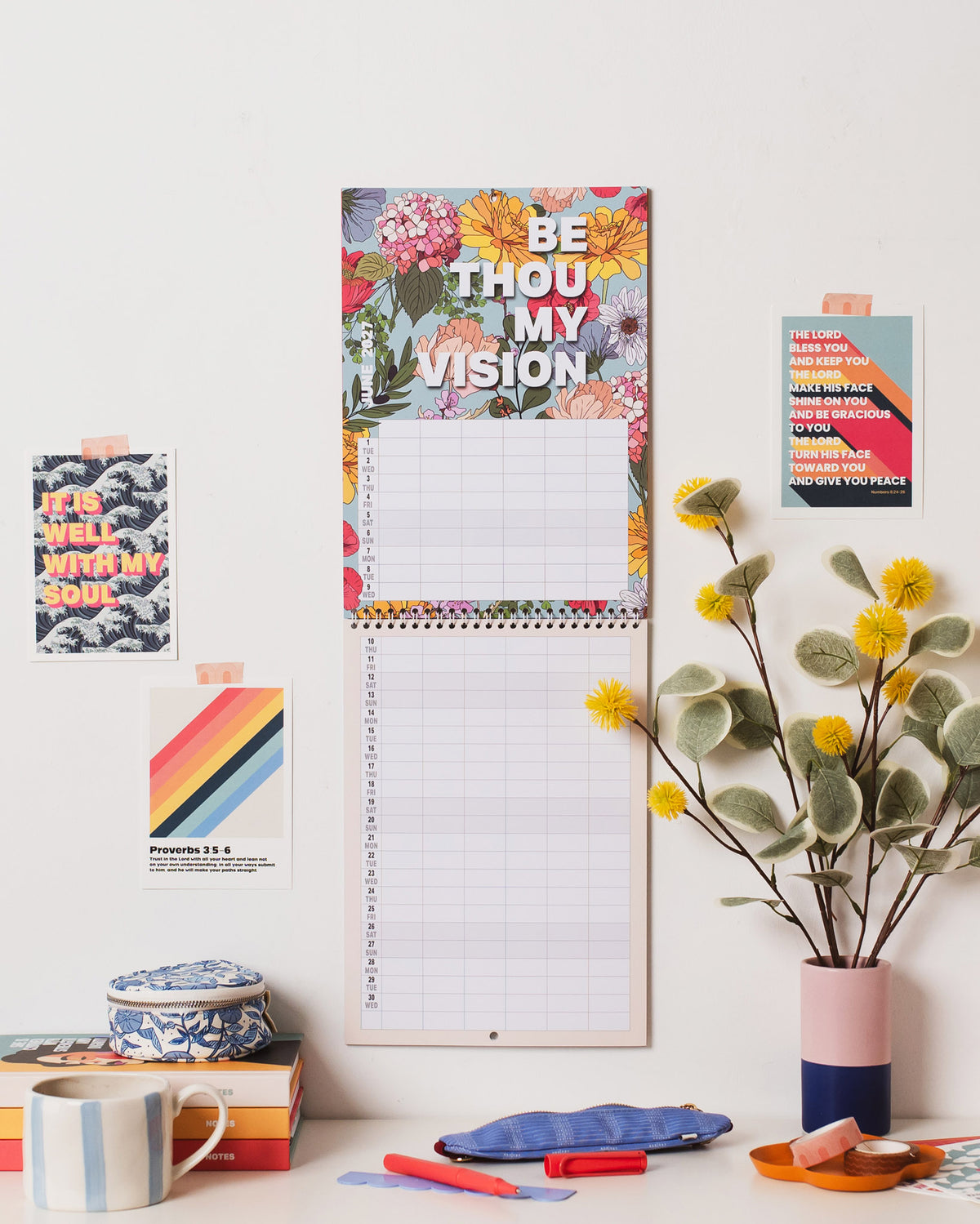 2027 six-column Christian family planner calendar