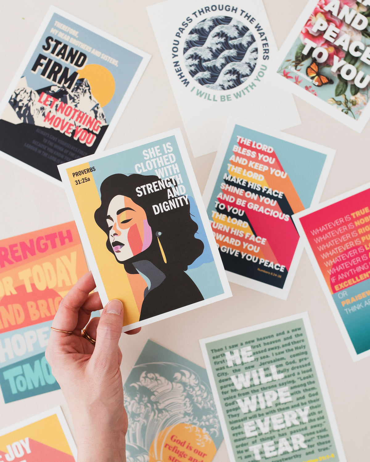 Pack of 10 Christian postcards. SET TWO