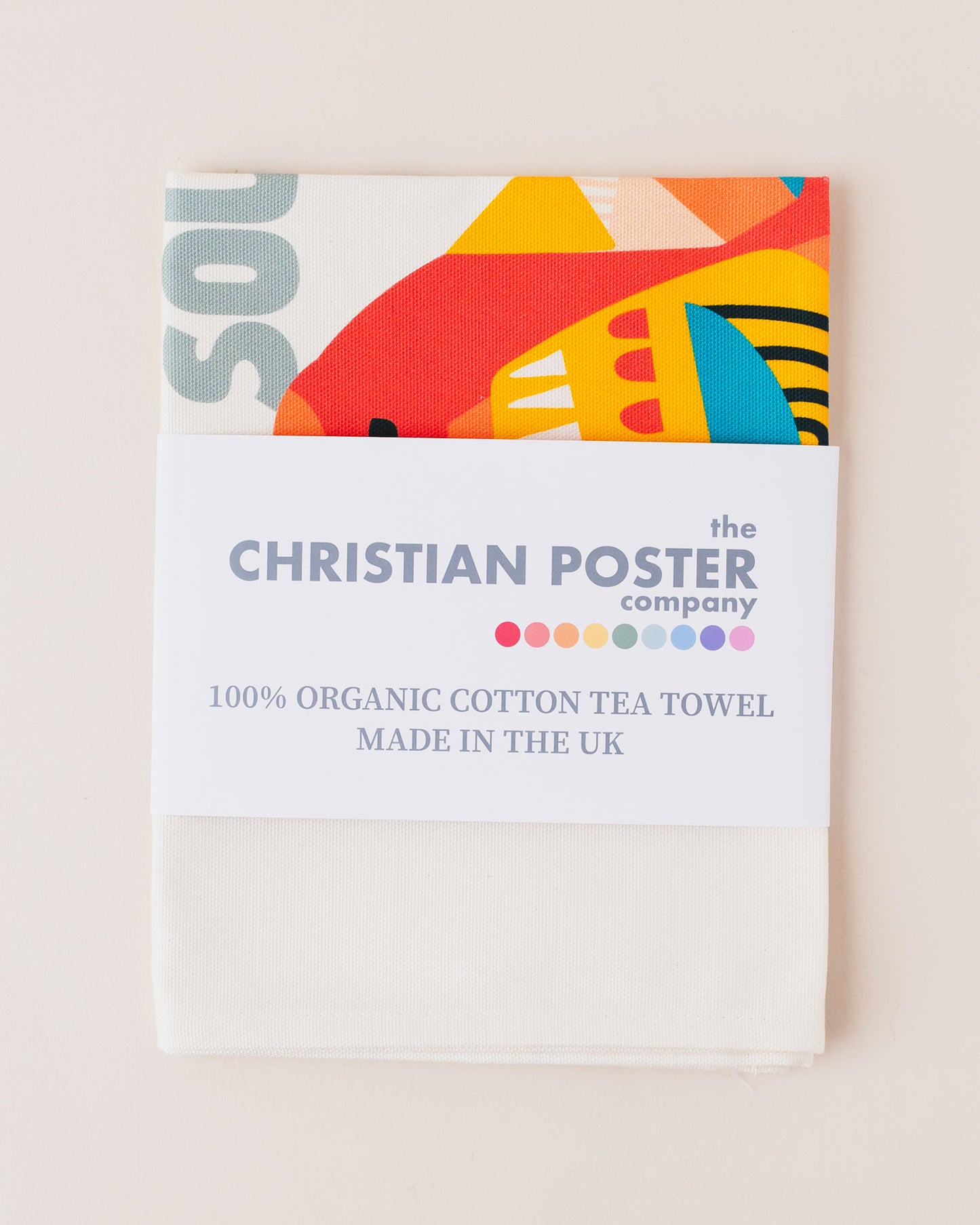 Organic cotton Christian tea towel. Truly my soul finds rest in God. Psalm 62 verse 1
