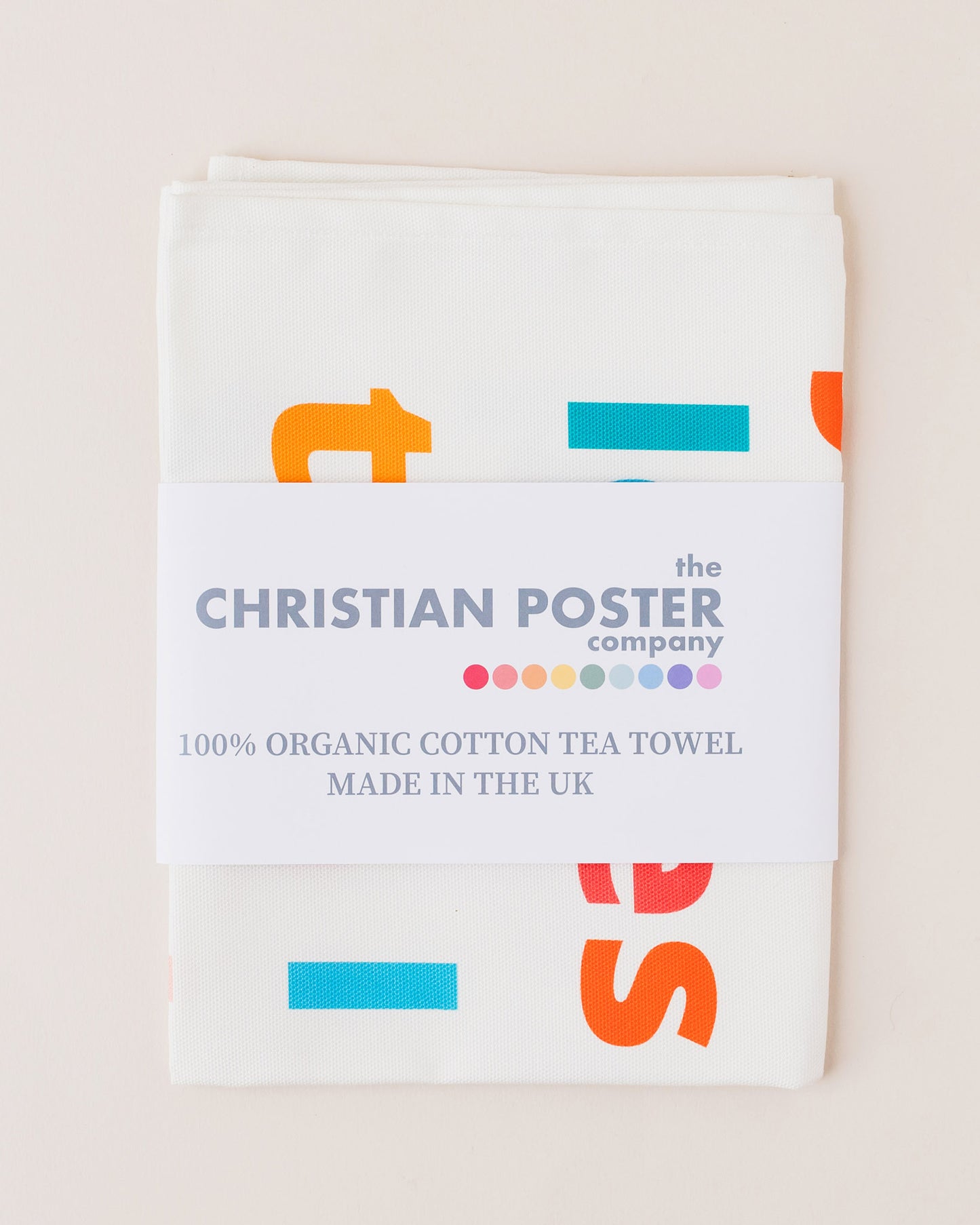 Jesus loves me tea towel