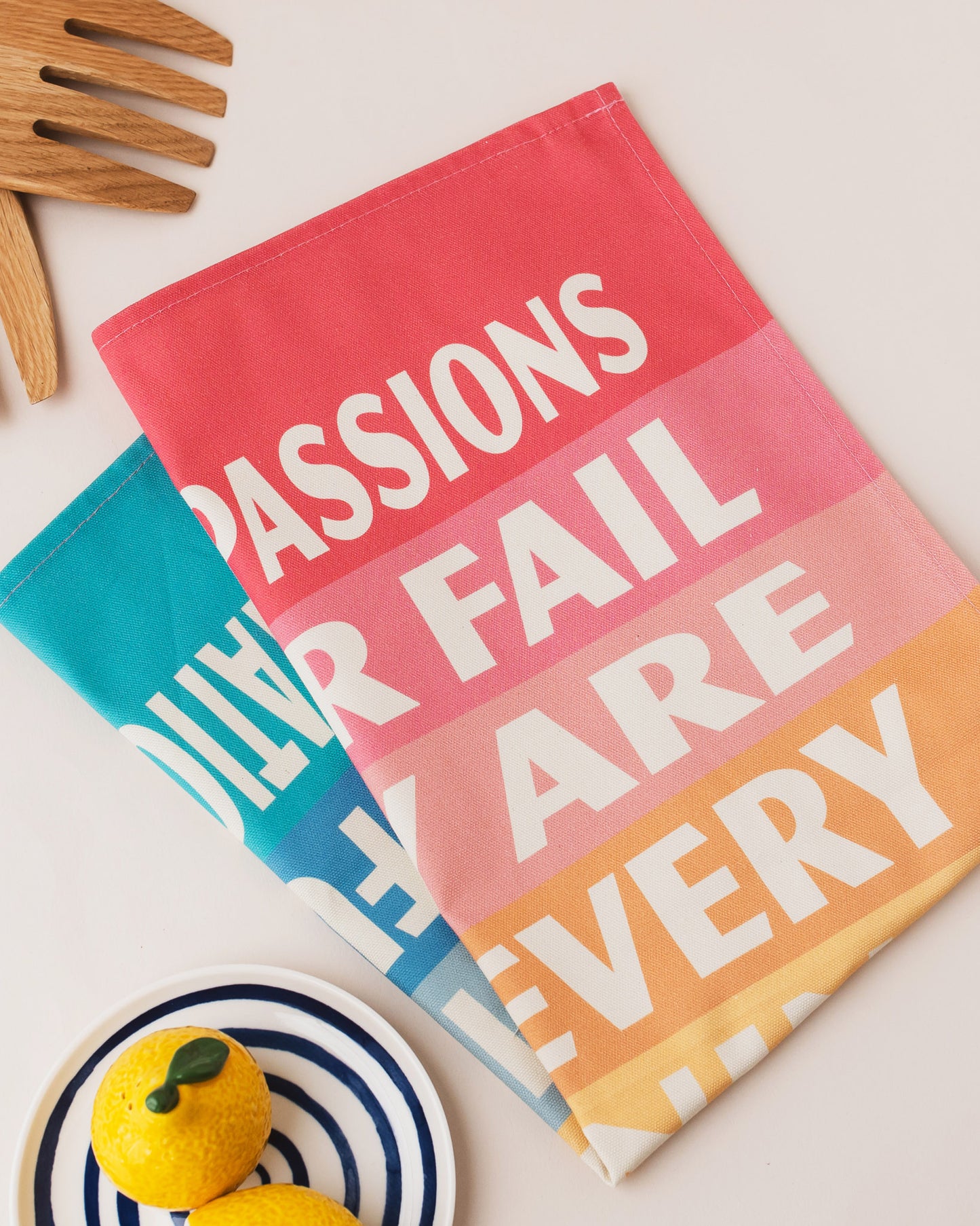 Organic cotton Christian tea towel. Lamentations 3. Great is your faithfulness.