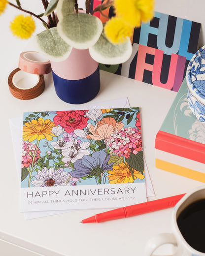 Anniversary card with bible verse