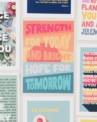 40 Christian Postcards: Colourful modern bible verse cards