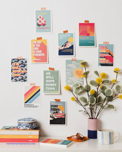 40 Christian Postcards: Colourful modern bible verse cards