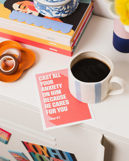 40 Christian Postcards: Colourful modern bible verse cards