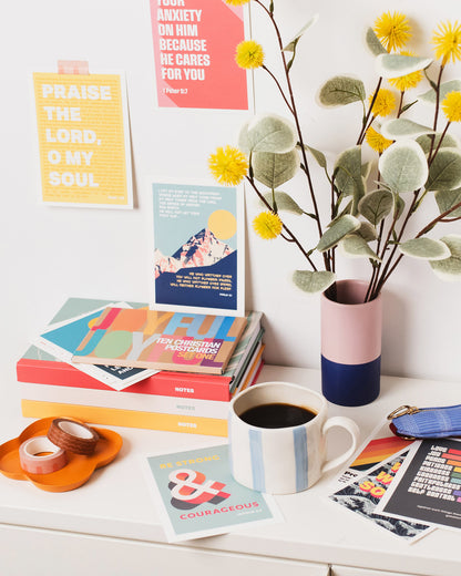 40 Christian Postcards: Colourful modern bible verse cards