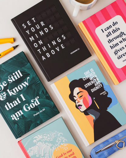 Set Your Minds On Things Above Christian Notebook – Luxury A5 Hardback Journal | Colossians 3:2