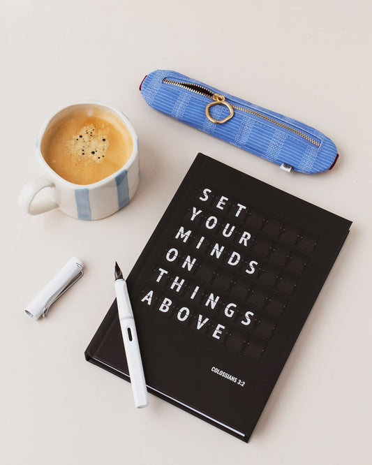 Set Your Minds On Things Above Christian Notebook – Luxury A5 Hardback Journal | Colossians 3:2