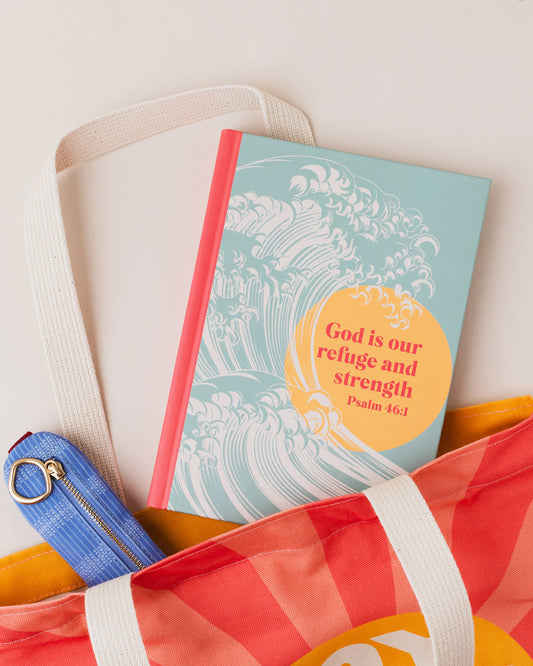 God Is Our Refuge and Strength Christian Notebook – Luxury A5 Hardback Journal | Psalm 46:1