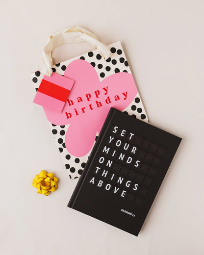 Set Your Minds On Things Above Christian Notebook – Luxury A5 Hardback Journal | Colossians 3:2