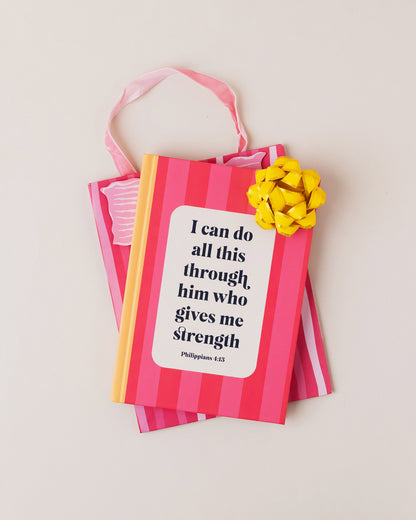 Philippians 4:13 Christian Notebook - Premium Hardback Bible Verse Journal - I Can Do All This Through Him Who Gives Me Strength