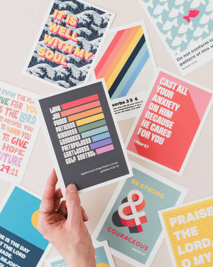Pack of 10 Christian postcards. SET ONE