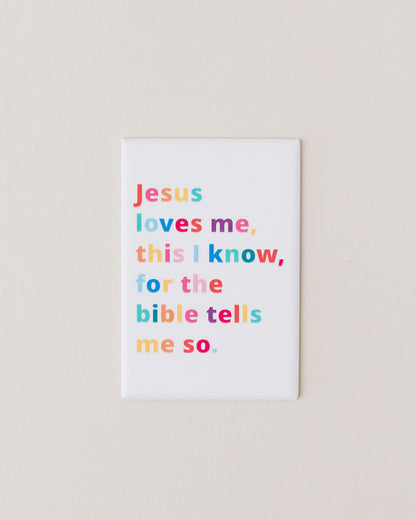 Jesus loves me magnet