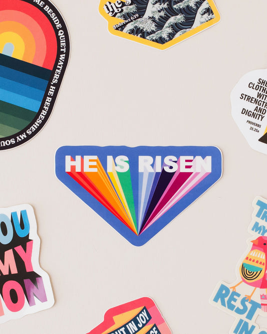 He is risen. Eco-vinyl sticker