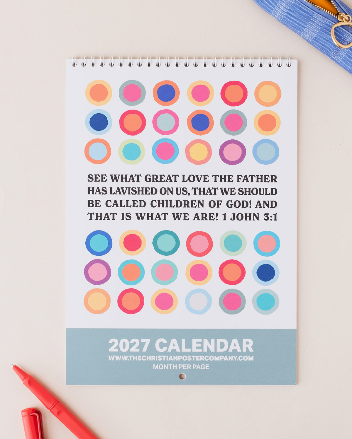 2027 Christian wall calendar
