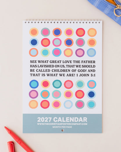 2027 Christian wall calendar