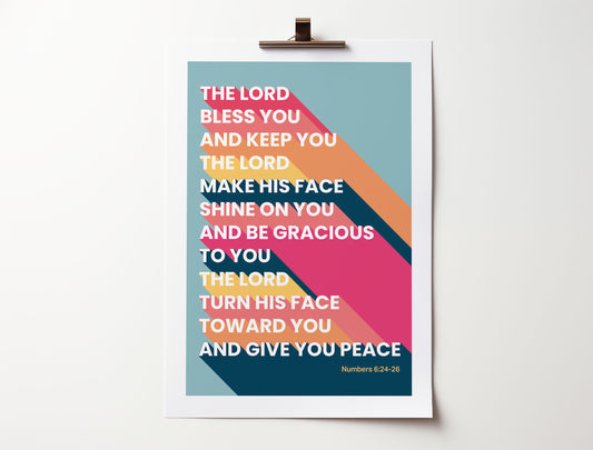 The Lord bless you and keep you poster. Numbers 6.