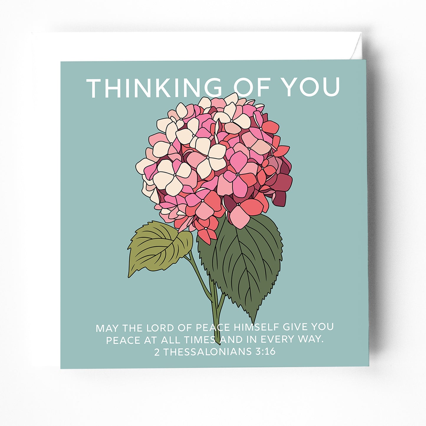 Thinking of you card with bible verse.