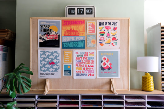 A3 poster version (6 posters and 4 postcards). Limited stock: Walking by Faith | Set of 6 Christian posters and 4 Mini Prints for Schools, Churches and Homes (Copy)