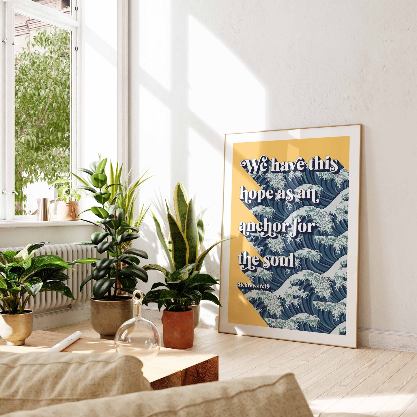We have this hope as an anchor for the soul. Hebrews 6 verse 19 poster.
