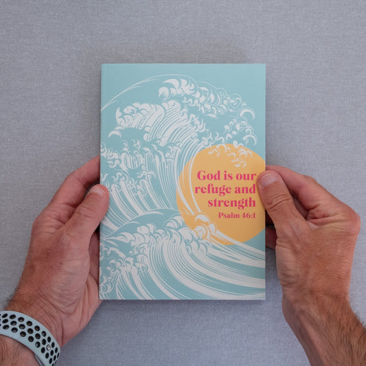 A5 Notebook. God is our refuge and strength. Psalm 46 - The Christian Poster Company