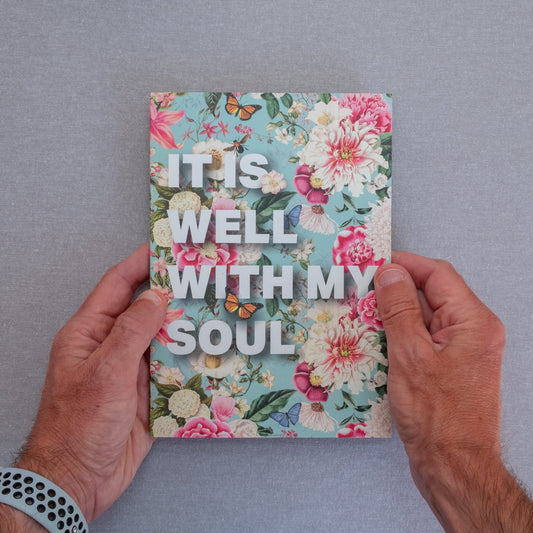 A5 Notebook. It is well with my soul - The Christian Poster Company