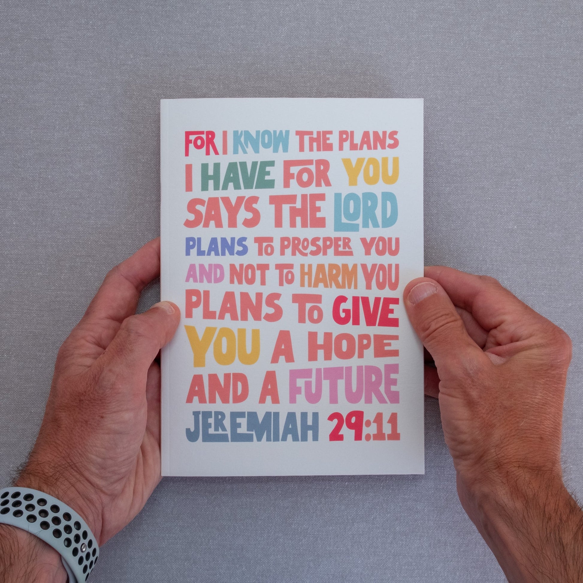 A5 Notebook. Jeremiah 29. For I know the plans I have for you. - The Christian Poster Company