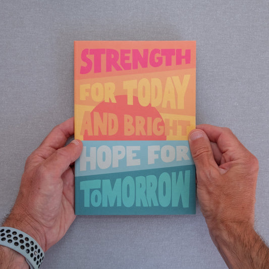 A5 Notebook. Strength for today. - The Christian Poster Company