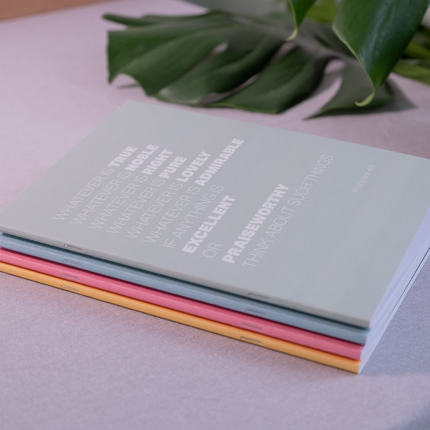 A5 Notebook. 'Whatever is true' (Philippians 4). Dotted, lined or plain pages - The Christian Poster Company