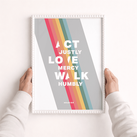 Act love walk A3 framed poster - The Christian Poster Company