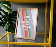 Act love walk A4 framed poster - The Christian Poster Company