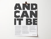 And can it be. Modern typographical Chrisitan hymn poster/print - The Christian Poster Company
