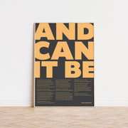 And can it be. Modern typographical Christian hymn poster. - The Christian Poster Company