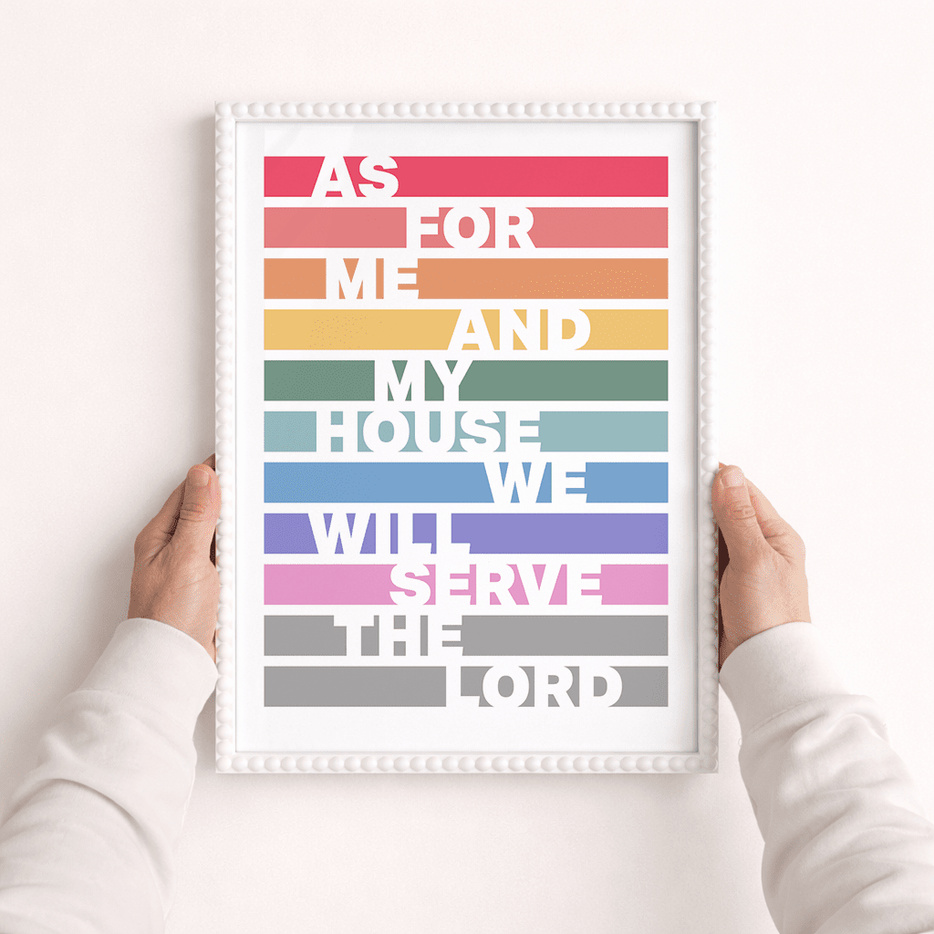 As for me and my house A3 framed poster - The Christian Poster Company