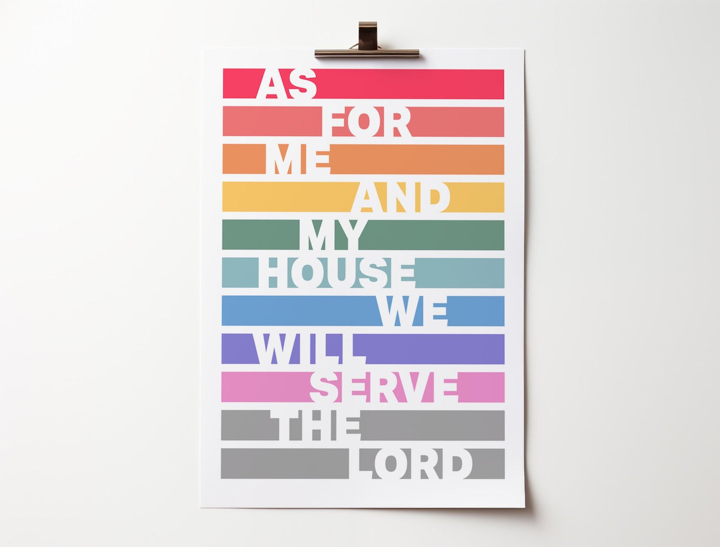 As for me and my house poster. Joshua 24 verse 15. - The Christian Poster Company