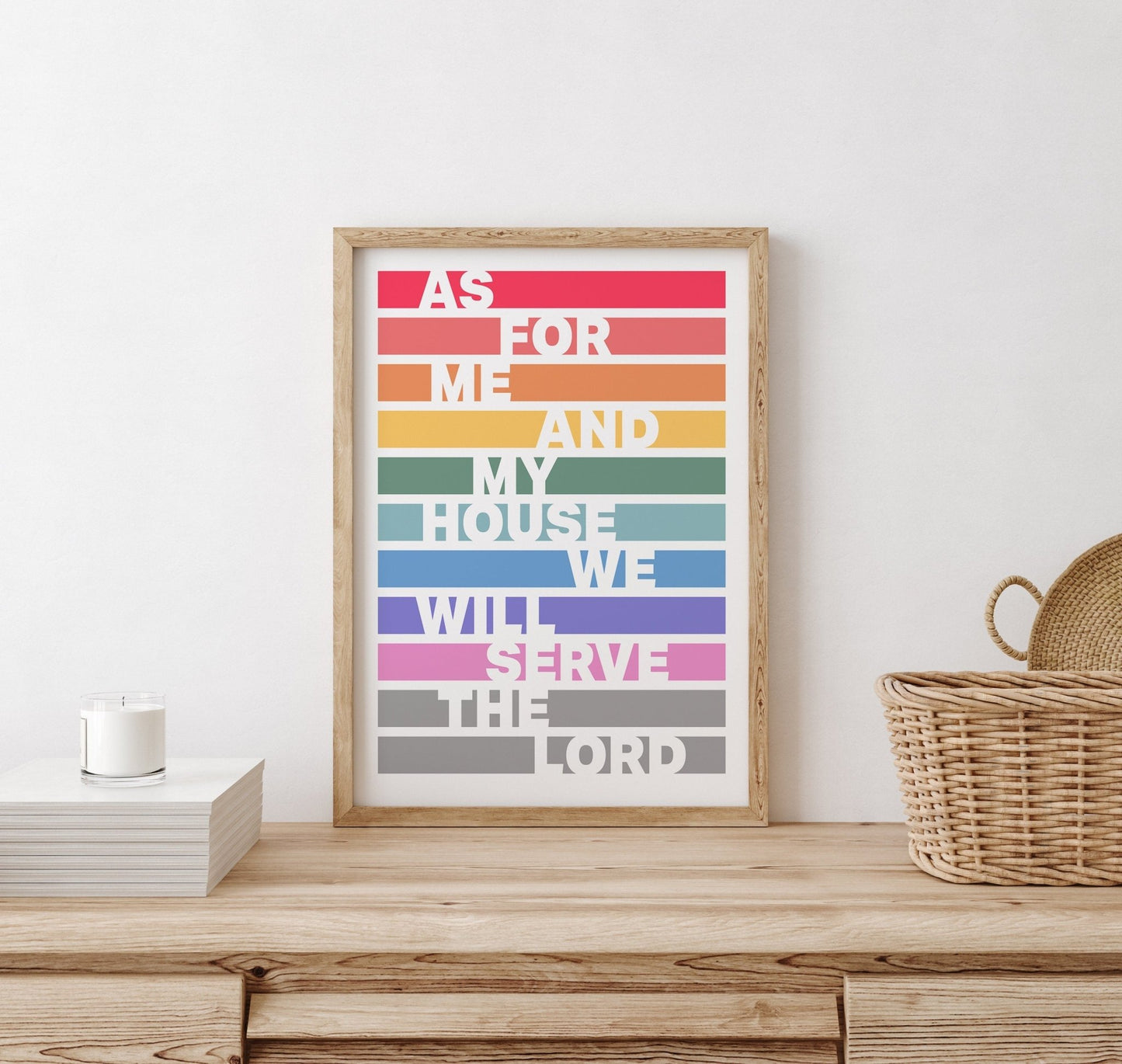 As for me and my house poster. Joshua 24 verse 15. - The Christian Poster Company