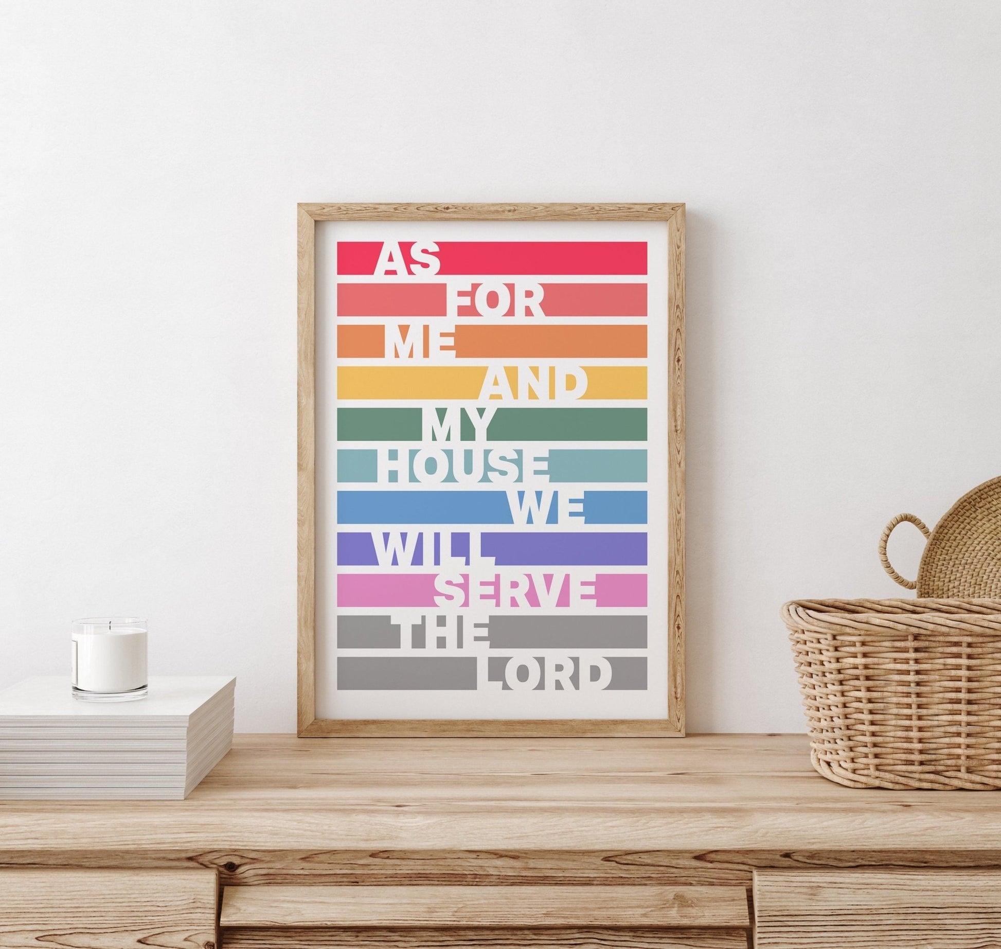 As for me and my house poster. Joshua 24 verse 15. - The Christian Poster Company