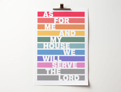 As for me and my house poster. Joshua 24 verse 15. - The Christian Poster Company