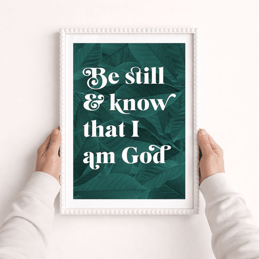 Be still and know A3 framed poster - The Christian Poster Company