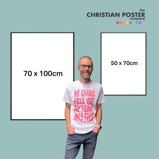 Black aluminium framed Poster. Choose your design. - The Christian Poster Company