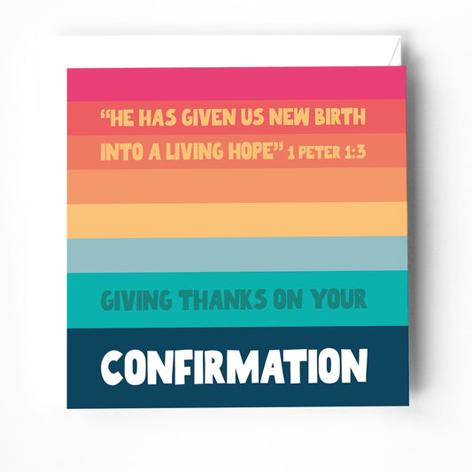 Confirmation greeting card with bible verse on cover - The Christian Poster Company
