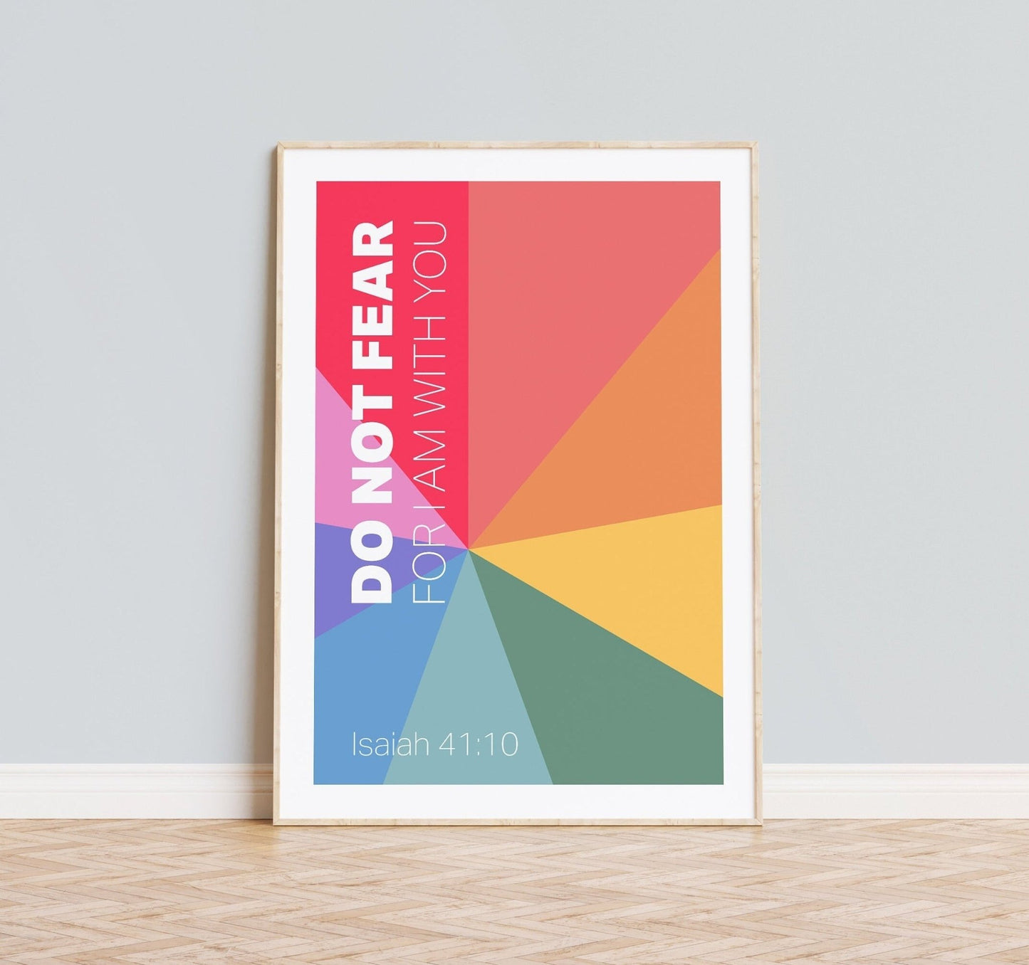 Do Not Fear poster. Isaiah 41 verse 10. Christian wall art. - The Christian Poster Company